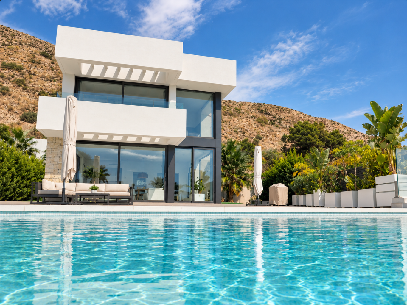 Villa jacuzzi rooftop Don Benito Polop Jacuzzi en rooftop avec vue spectaculaire sur la Costa Blanca – villa Collection Signature à Don Benito Altos de Polop