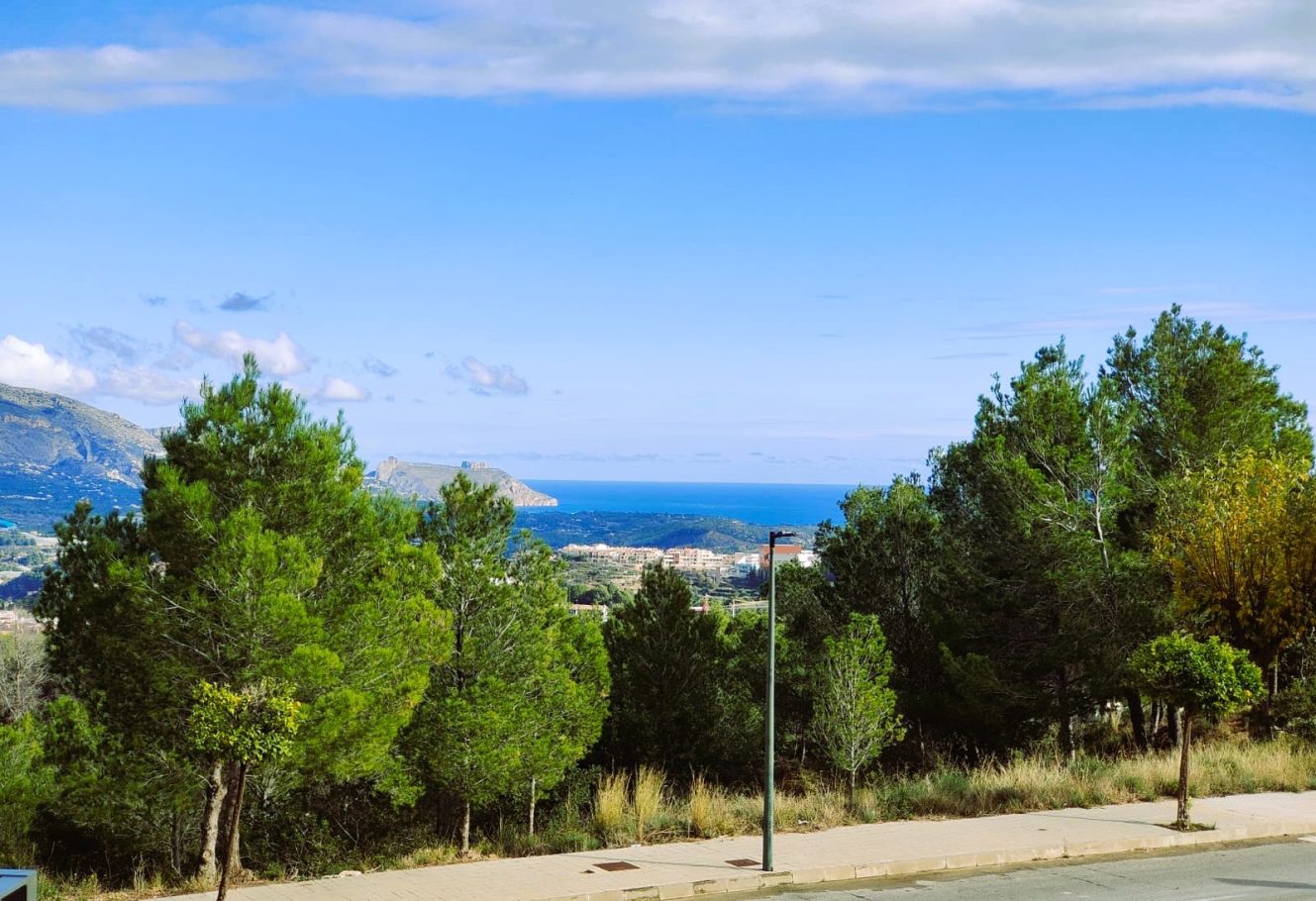 Vue depuis chambres 2 et 3 sur pinède et Méditerranée – villa Collection Signature.